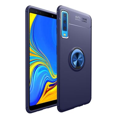 Gumený kryt Shockproof TPU na Samsung Galaxy A7 (2018)-modrá