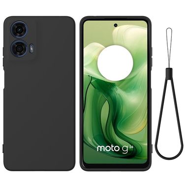 Gumený kryt Silicone na Motorola Moto G04/ G24 - Čierna
