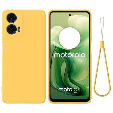 Gumený kryt Silicone na Motorola Moto G04/ G24 - Žltá