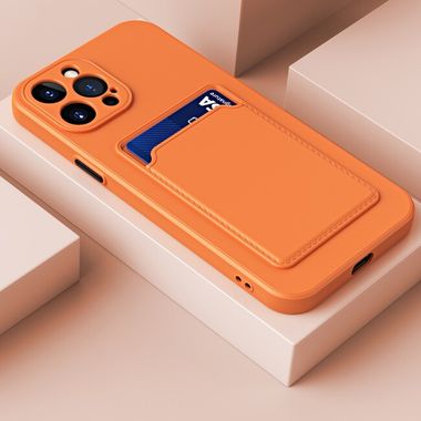 Gumený kryt SKIN FEEL na iPhone 14 – Oranžová