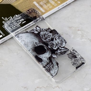 Gumený kryt Skull na Huawei Mate 20 Pro