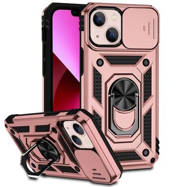 Gumený kryt SLIDING na iPhone 14 Plus – Ružovozlatá