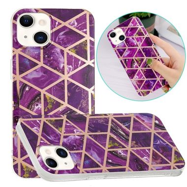 Gumený kryt Soft na iPhone 15 - Purple Rhombus