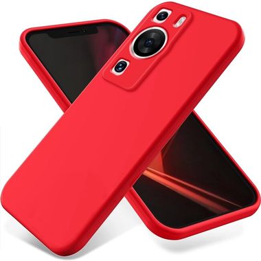 Gumený kryt Solid Color na Huawei P60 Pro - Červená