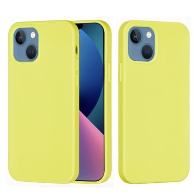 Gumený kryt Solid Color na iPhone 14 Plus – Citrónovo žltá