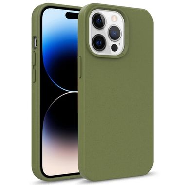 Gumený kryt STARRY na iPhone 14 Pro Max - Army Green