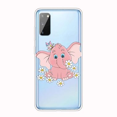 Gumený kryt TPU na Samsung Galaxy A41 - Little Pink Elephant