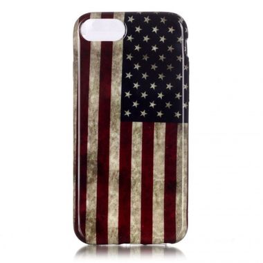 Gumený kryt USA flag na iPhone 7 / iPhone 8