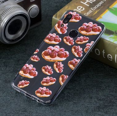 Gumený priesvitný kryt na Huawei P Smart (2019) / Honor 10 Lite - Strawberry pie