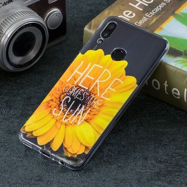 Gumený priesvitný kryt na Huawei P Smart (2019) / Honor 10 Lite - Sunflower
