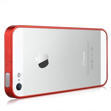 Hliníkový bumper na iPhone 4/4s - červená