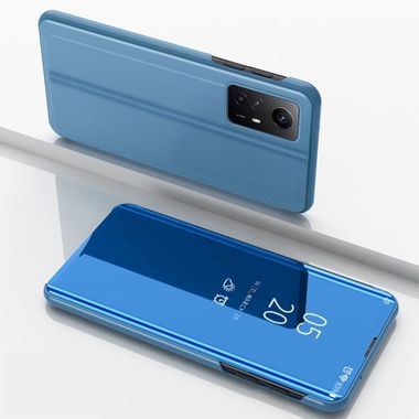 Knížková pouzdro Electroplating Mirror na Xiaomi Redmi Note 12S - Modrá