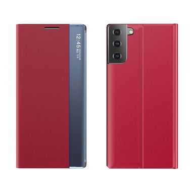 Knižkové puzdro CLOTH na  Samsung Galaxy S21 5G  - Červená