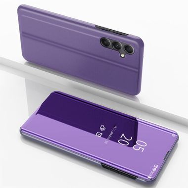 Knižkové puzdro Electroplating Mirror FLIP na Samsung Galaxy A34 5G - Fialovomodrá