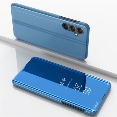Knižkové puzdro Electroplating Mirror FLIP na Samsung Galaxy A34 5G - Modrá