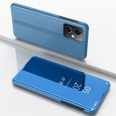 Knižkové puzdro Electroplating Mirror FLIP na Xiaomi Redmi Note 12 5G - Modrá