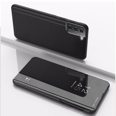 Knižkové puzdro Electroplating Mirror LEATHER na Samsung Galaxy S23 Plus 5G - Čierna