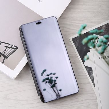 Knižkové puzdro Electroplating Mirror na Huawei P Smart 2019/Honor 10 Lite čierna