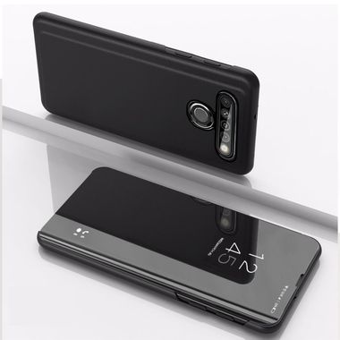 Knižkové puzdro Electroplating Mirror na LG K51S - Čierna