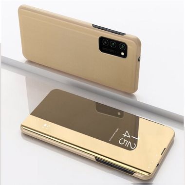 Knižkové puzdro Electroplating Mirror na Samsung Galaxy A13 - Zlatý