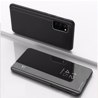 Knižkové puzdro Electroplating Mirror na Samsung Galaxy A41 - Čierny