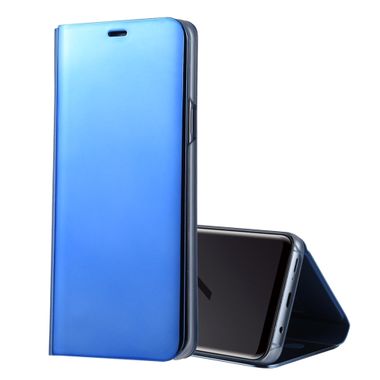 Knižkové puzdro Electroplating Mirror na Samsung Galaxy S9- modrá