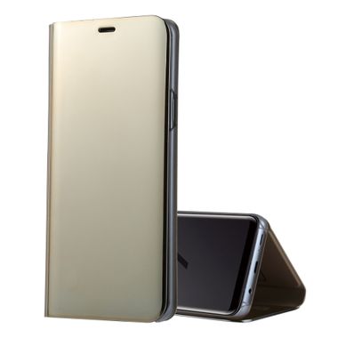 Knižkové puzdro Electroplating Mirror na Samsung Galaxy S9- zlatá