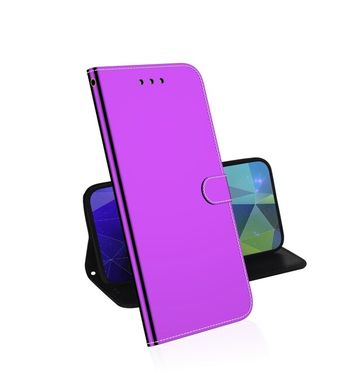 Knižkové puzdro Electroplating Mirror na Xiaomi Mi 11 - Fialová