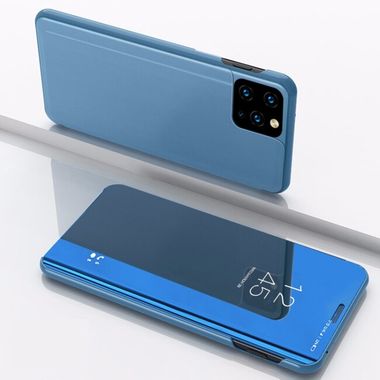 Knižkové puzdro Electroplating Mirror na Xiaomi Mi 11 - Modrá