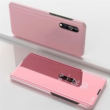Knižkové puzdro Electroplating Mirror na Xiaomi Mi 9 Lite - Ružovozlatý