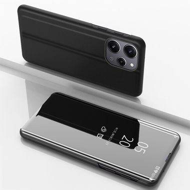 Knižkové puzdro Electroplating Mirror na Xiaomi Redmi Note 12 - Čierna