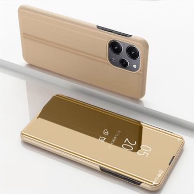 Knižkové puzdro Electroplating Mirror na Xiaomi Redmi Note 12 - Zlatá