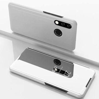 Knižkové púzdro Electroplating Mirror na Xiaomi Redmi 7 - strieborná