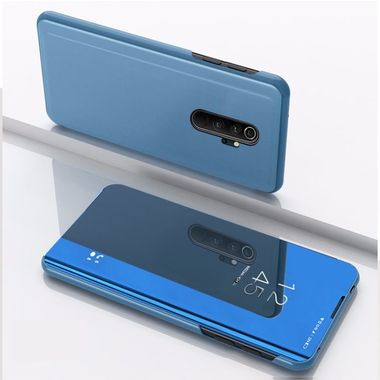 Knižkové puzdro Electroplating Mirror na Xiaomi Redmi 9 - Modrá