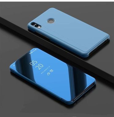 Knižkové púzdro Electroplating Mirror na Xiaomi Redmi Note 7 - modrá