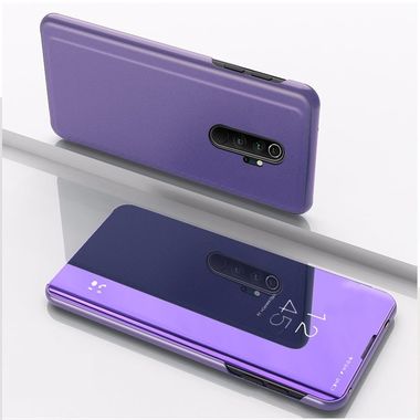 Knižkové púzdro Electroplating Mirror na Xiaomi Redmi Note 8 Pro - Purple Blue