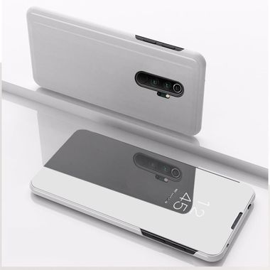 Knižkové púzdro Electroplating Mirror na Xiaomi Redmi Note 8 Pro - silver