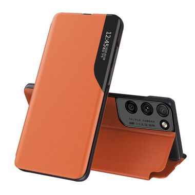 Knižkové puzdro SIDE DISPLAY na Samsung Galaxy S23 Ultra 5G - Oranžová