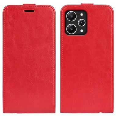 Kožené puzdro Vertical na Xiaomi Redmi 12 - Červená