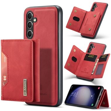 Kožený kryt DG.MING na Samsung Galaxy S23 FE - Červená