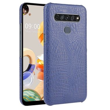 Kožený kryt na LG K61 - Modrá