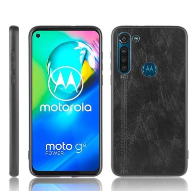 Kožený kryt SKIN na Motorola Moto G8 Power - čierna