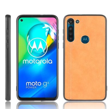 Kožený kryt SKIN na Motorola Moto G8 Power - oranžová