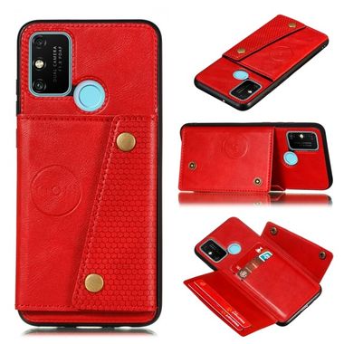 Kožený kryt na Samsung Galaxy A21s - Červený