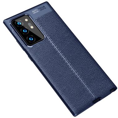 Kožený kryt na Samsung Galaxy Note 20 Ultra - Modrá