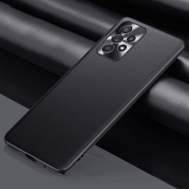 Kožený kryt Plain na Samsung Galaxy A73 5G - Čierna