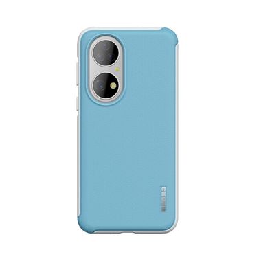 Kožený kryt WLONS na Huawei P50 - Modrá