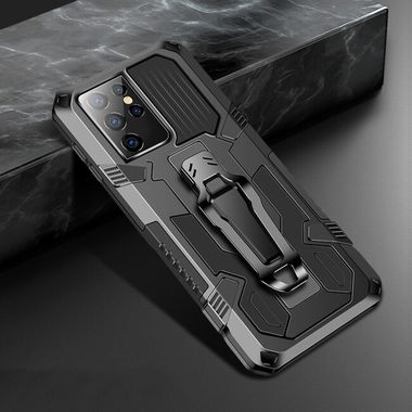 Kryt Machine Armor na Samsung Galaxy S21 Ultra 5G - Čierna