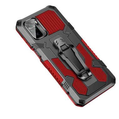 Kryt Machine Armor na Xiaomi Redmi Note 10/10S - Červená