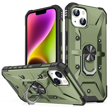 Kryt Magnetic Holder Armor na iPhone 14 - Army zelená